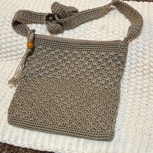 Source Unknown Textured Brown Crossbody Bag